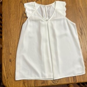 Hawthorne Cream blouse with pleated front